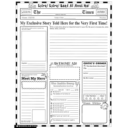 Scholastic Teaching Resources Instant Personal Poster Sets: Extra, Extra, Read All About Me, PK30 439152917